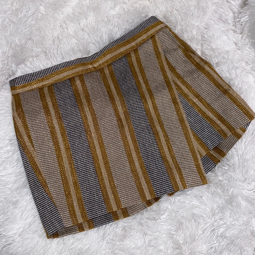Barabara bui skort metallic gold cream black womens skort